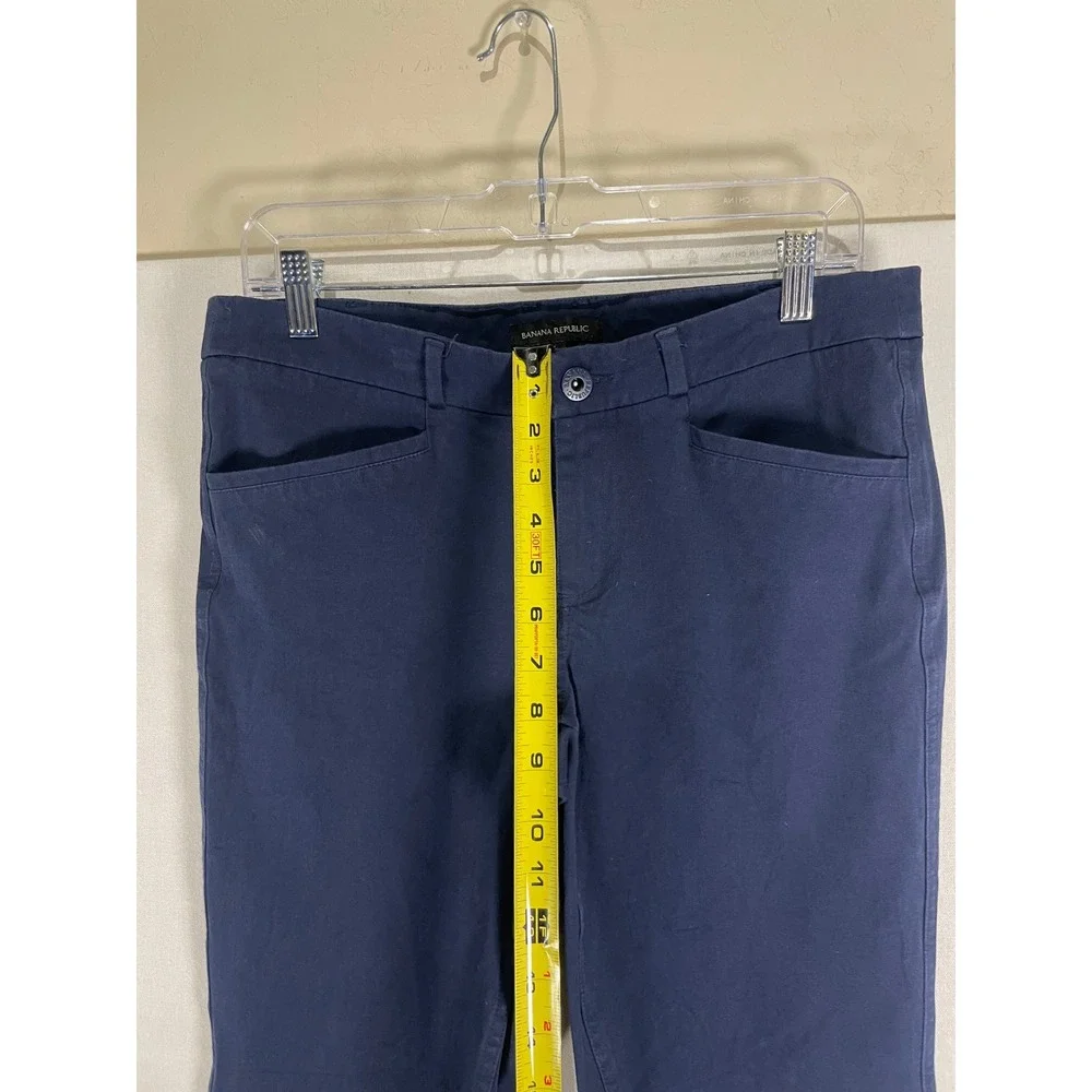 Banana Republic Sloan Slim Navy Blue‎ Stretch Cotton Blend Dress Pants 6